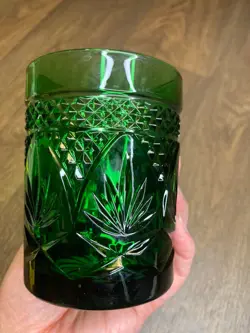 GREEN GLASS MUG