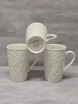 3 MIKASA ENGLISH COUNTRYSIDE DP900 COFFEE MUGS TALL 4 5/8