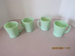 VINTAGE OVEN WARE FIRE KING JADEITE JADE GREEN MUG COFFEE CUP D HANDLE  - 4