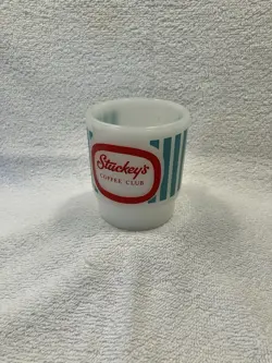 VINTAGE FIRE-KING STUCKEY'S COFFEE CLUB COFFEE MUG