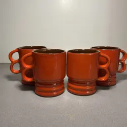 ORANGE/BROWN MUGS