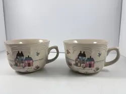 VINTAGE MUG HEARTLAND FARM LARGE SOUP BOWL CUP 5X3.5 INTERNATIONAL STONEWARE 2