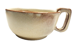 VINTAGE 1950S FRANKOMA PLAINSMAN BROWN 45C LARGE HANDLED MUG/BOWL