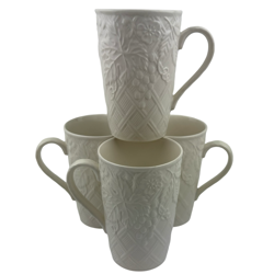 MIKASA ENGLISH COUNTRYSIDE CAPPUCCINO MUGS SET OF 4 VINTAGE 4 5/8