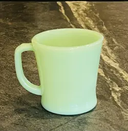 VINTAGE FIRE KING JADEITE D HANDLE COFFEE CUP MUG MCM