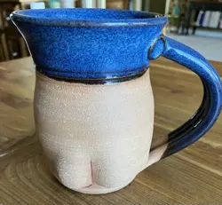STONEWARE MUG BLUE