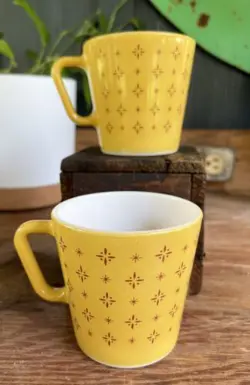 CUPS PAIR BUTTERSCOTCH