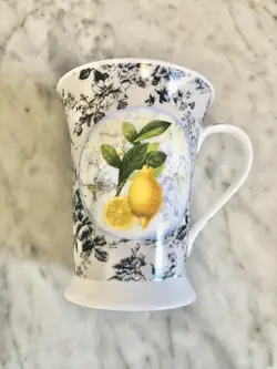 VTG PIMPERNEL MUG FINE PORCELAIN ORANGES AND LEMONS ENGLAND 4.5
