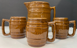 BROWN BARREL PITCHER