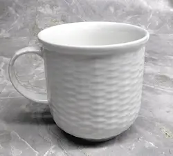 VINTAGE WEDGWOOD NANTUCKET BASKET WEAVE COFFEE CUP MUG WHITE