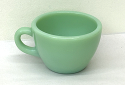 VINTAGE FIRE KING JADEITE HEAVY C-HANDLE COFFEE CUP MUG
