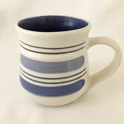 CUP WHITE BLUE