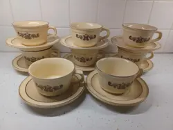 STONEWARE EIGHT CUPS