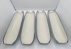 SET OF 4 VINTAGE PFALTZGRAFF YORKTOWNE CORN ON THE COB HOLDERS SERVING DISHES