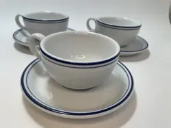 TEA MUGS SAUCERS