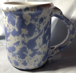 VINTAGE 1967 BENNINGTON POTTERY MORNING GLORY BLUE AGATE 10 OZ. MUG CUP