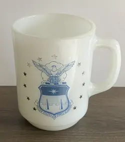 VINTAGE FIRE KING CUP MUG UNITED STATES AIR FORCE ACADEMY USAF