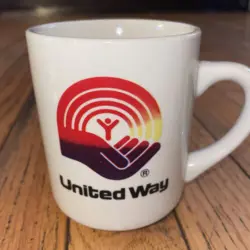 VINTAGE UNITED WAY COFFEE MUG CUP