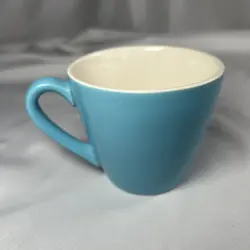 7 BLUE HEAVEN ROYAL CHINA COFFEE MUGS TEA CUPS TURQUOISE MCM ATOMIC VINTAGE