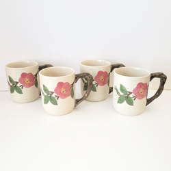 VINTAGE FRANCISCAN DESERT ROSE GRAND MUG 4 1/4 HT  SET OF 4 ENGLAND