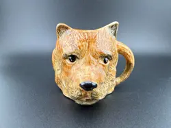 L & S CHOW DOG MUG HAND PAINTED ENGLAND, VINTAGE LANCASTER  & SANDLAND SMALL CUP