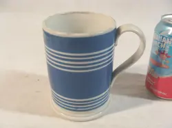 ANTIQUE ENGLISH MOCHAWARE BANDED POTTERY MUG 2