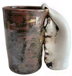 VINTAGE1976 HANDMADE CERAMIC POTTERY MUG ARTIST SIGNED