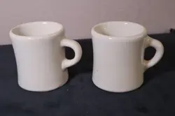 VTG LOT  2  VICTOR HEAVY RESTAURANT COFFEE TEA MUG CUP STAMPED 8OZ