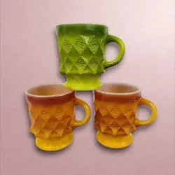 CUP MUG ORANGE/GREEN