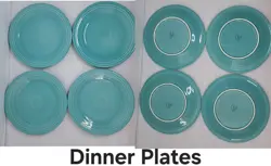 1990S FIESTA SERVICE FOR 4 DINNERWARE SET PLUS EXTRAS TURQUOISE, 27 PIECES TOTAL
