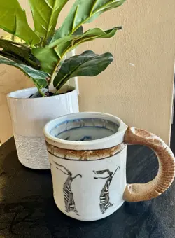 POTTERY MUG SIGNED