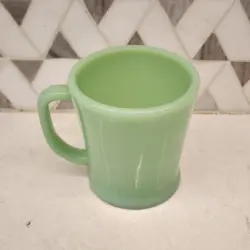 VINTAGE JADEITE FIRE KING WARE COFFEE MUG CUP D HANDLE MILK GLASS