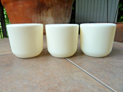 VINTAGE LOT OF 3 CORNING WWII NAVY WATCHMAN MILK GLASS MUGS HAND WARMER USA 1941