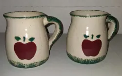 APPLE STONEWARE MUGS