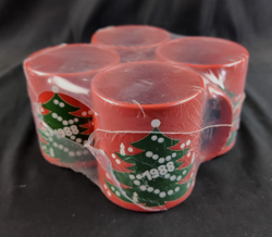 (SET OF 4) VTG. 1988 WAECHTERSBACH CHRISTMAS TREE 12OZ COFFEE MUGS WEST GERMANY