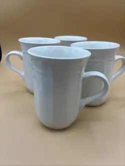 SET OF 4 MIKASA FRENCH COUNTRYSIDE COFFEE CUPS VINTAGE NO CHIPS APROX5 INCH TALL