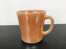 VINTAGE FIRE KING PEACH LUSTRE COFFEE MUG