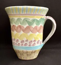 VINTAGE MACKENZIE CHILDS POTTERY AURORA 4-3/4