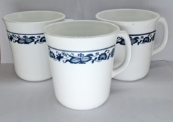 CORNING WARE CORELLE OLD TOWN BLUE ONION VINTAGE COFFEE MUGS TEA CUPS - SET OF 3