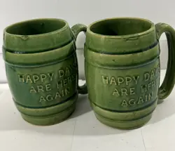 2 VINTAGE HULL POTTERY EARLY UTILITY 5