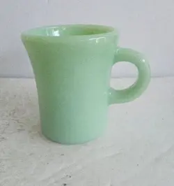 VINTAGE FIRE KING JADEITE C HANDLE COFFEE MUG CUP OVEN WARE GLASS