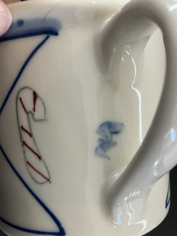 HARTSTONE POTTERY CHRISTMAS HOLIDAY GINGERBREAD MAN COFFEE MUG 1982 VINTAGE