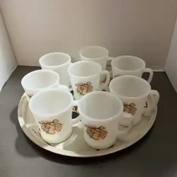TIGER MILK GLASS