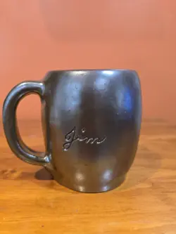 VINTAGE W.J GORDY SOUTHERN FOLK POTTERY MUG, GA