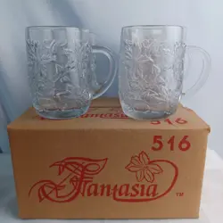 VTG PRINCESS HOUSE FANTASIA 9 OZ MUGS 516 NOS IN ORIGINAL BOX