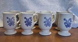 8 VINTAGE PFALTZGRAFF YORKTOWNE FOOTED COFFEE MUGS