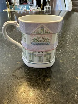 LENOX SPICE VILLAGE CAFE MUG LIGHT PURPLE LAVENDER COFFEE TEA MUG 1992 VINTAGE