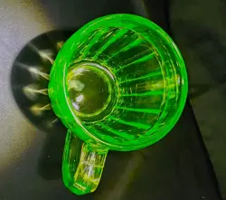 DEPRESSION GLASS MUGS