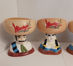 1989 VINTAGE MARGARITA GLASS MACAYO'S RESTAURANT SEOR BOB & SENORITA CHA CHA