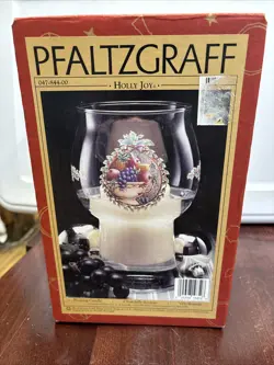 NEW VINTAGE 1995 PFALTZGRAFF HOLLY JOY #047-844-00 FLOATING CANDLE HOLDER